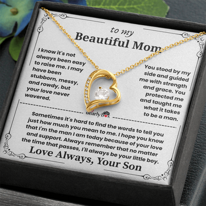 To My Mom - Love Always Heart Necklace