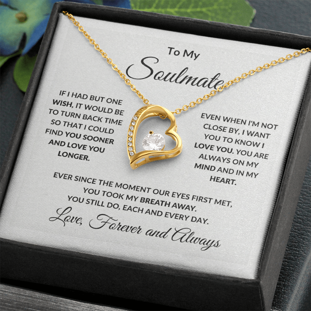 [Almost Sold Out] To My Soul Mate || Love you Forever Heart Necklace
