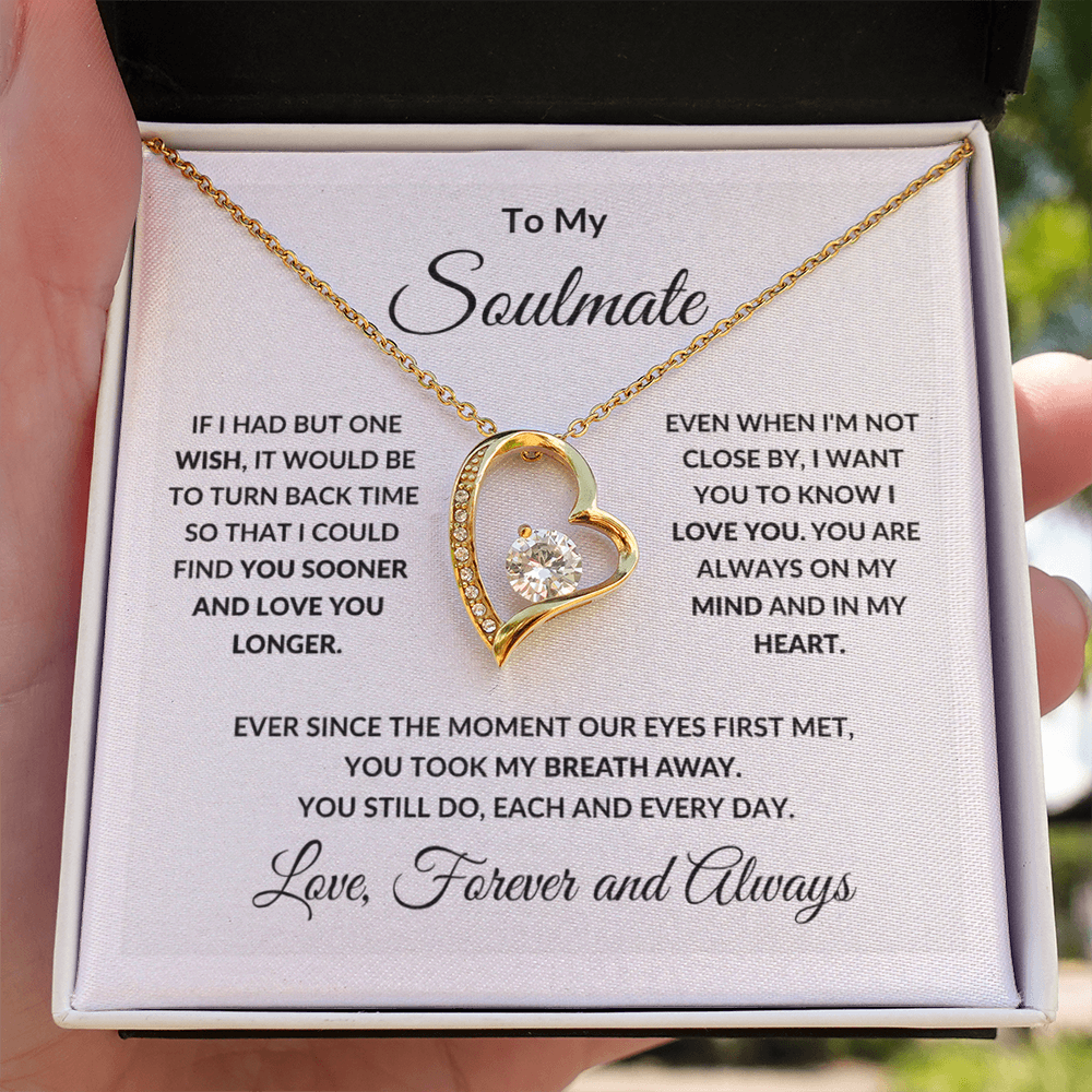 [Almost Sold Out] To My Soul Mate || Love you Forever Heart Necklace