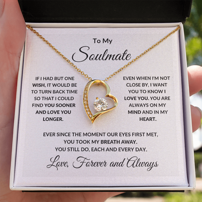 [Almost Sold Out] To My Soul Mate || Love you Forever Heart Necklace