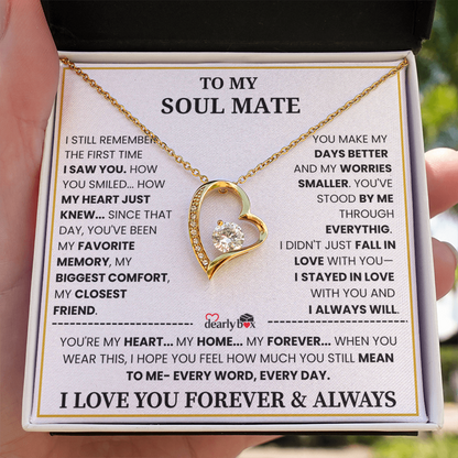 {Almost Sold Out] To my Soul Mate Forever & Always Love Necklace