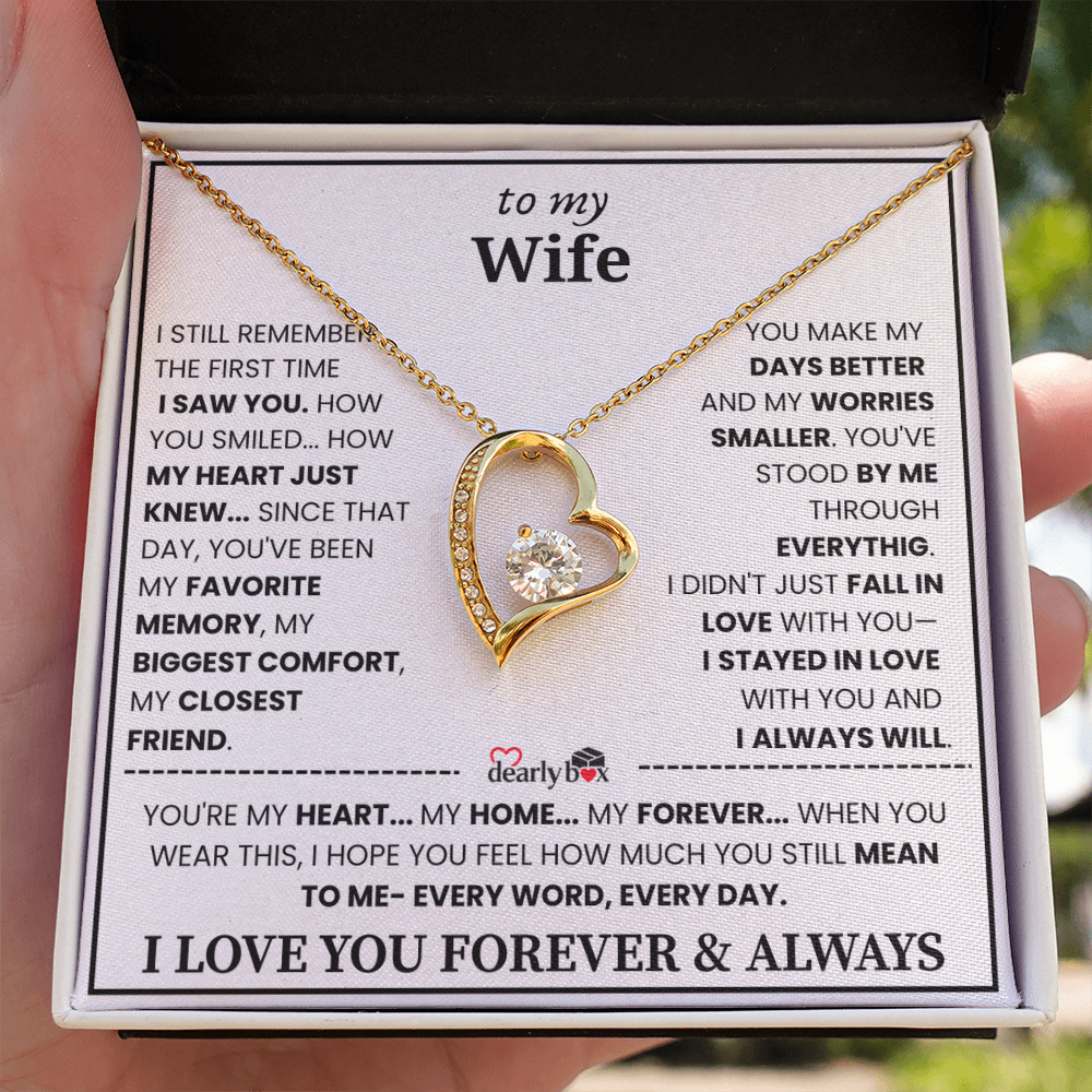 {Almost Sold Out] To my Wife Forever & Always Love Necklace