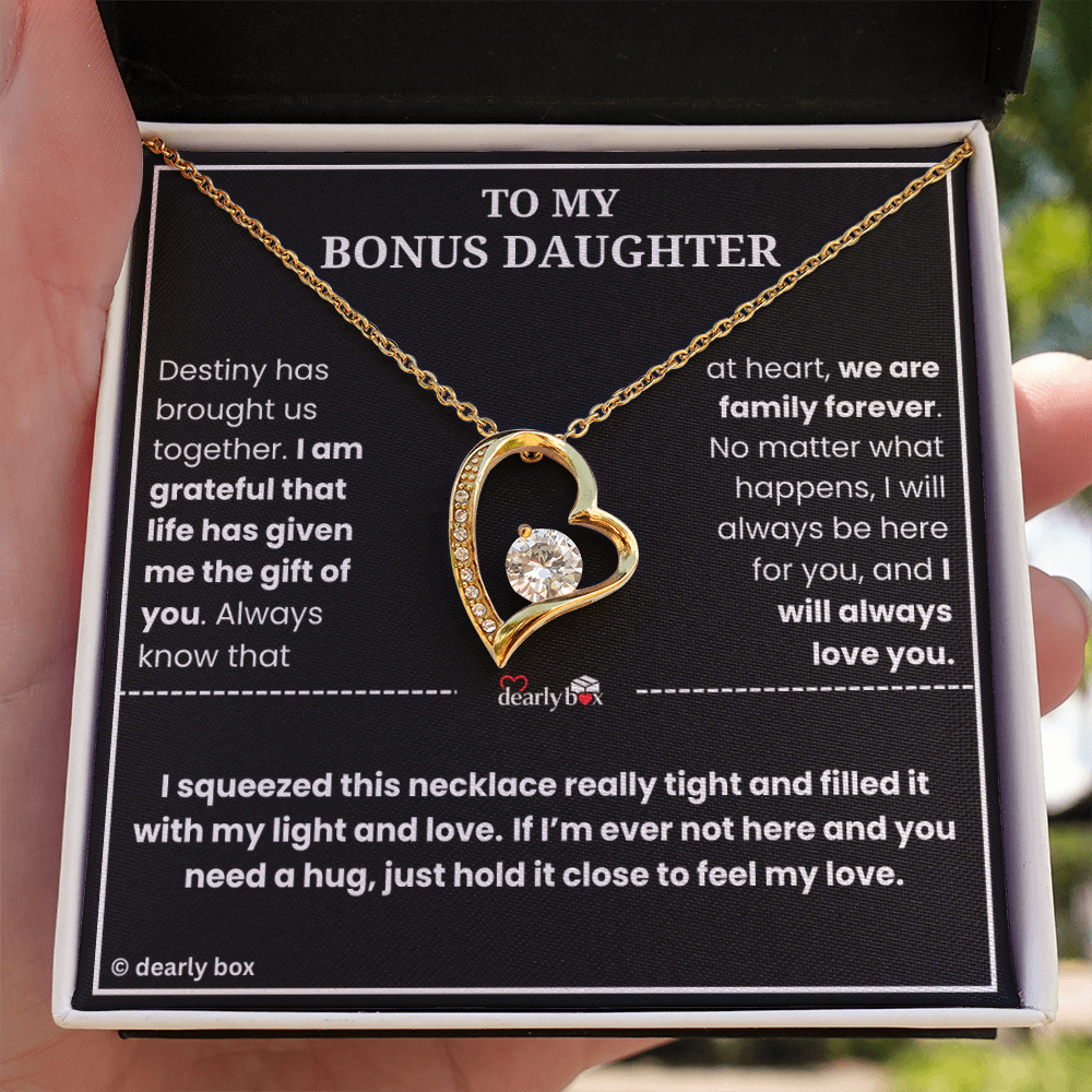 To My Bonus Daughter - "My Light & Love" Necklace