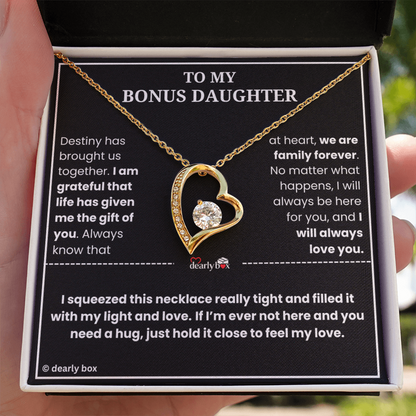 To My Bonus Daughter - "My Light & Love" Necklace
