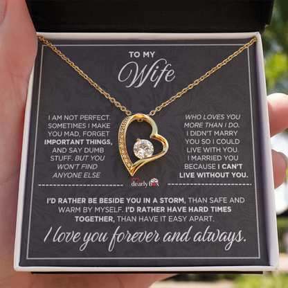 To My Wife - Love You Forever & Always Necklace