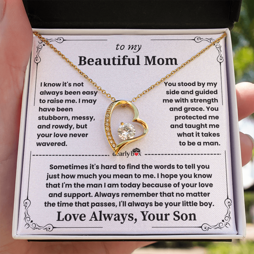 To My Mom - Love Always Heart Necklace