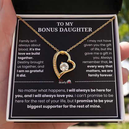 To My Bonus Daughter - "My Family Forever" Necklace