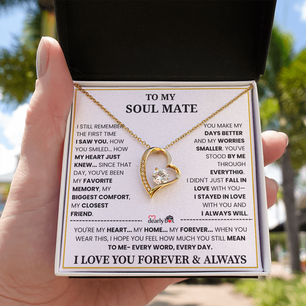 {Almost Sold Out] To my Soul Mate Forever & Always Love Necklace