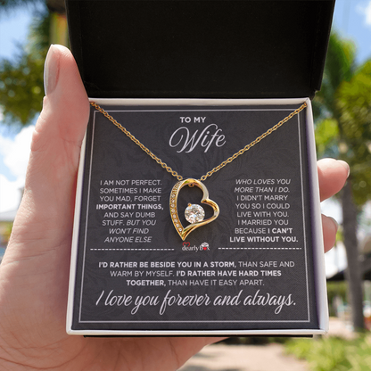 To My Wife - Love You Forever & Always Necklace