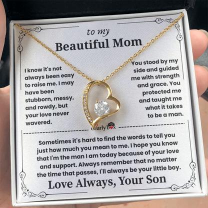 To My Mom - Love Always Heart Necklace