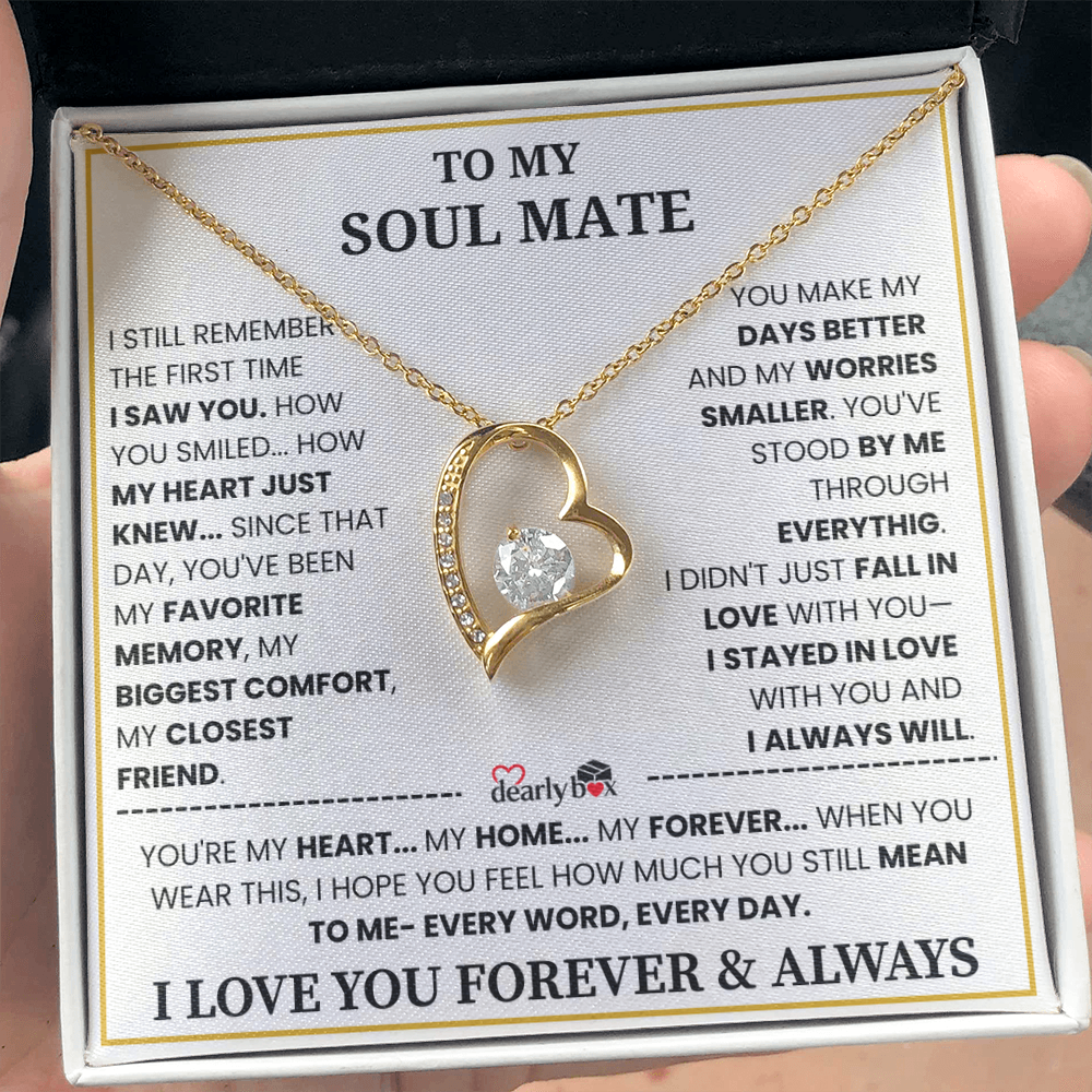 {Almost Sold Out] To my Soul Mate Forever & Always Love Necklace