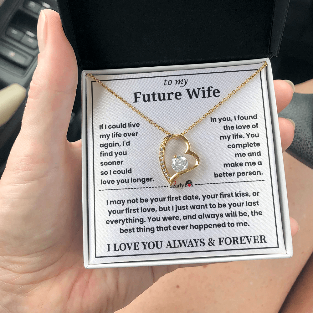 To My Future Wife Necklace - "You Complete Me" Forever Love Gift Set