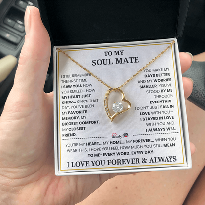 {Almost Sold Out] To my Soul Mate Forever & Always Love Necklace