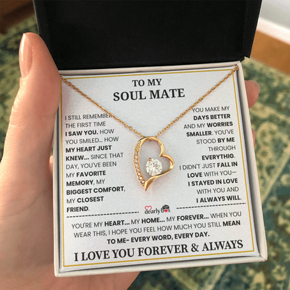 {Almost Sold Out] To my Soul Mate Forever & Always Love Necklace