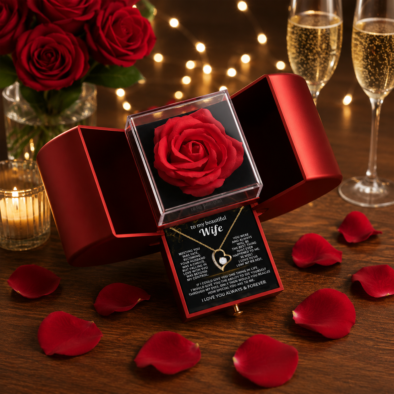 To My Beautiful Wife - I Love You Forever - [Forever Rose Box]