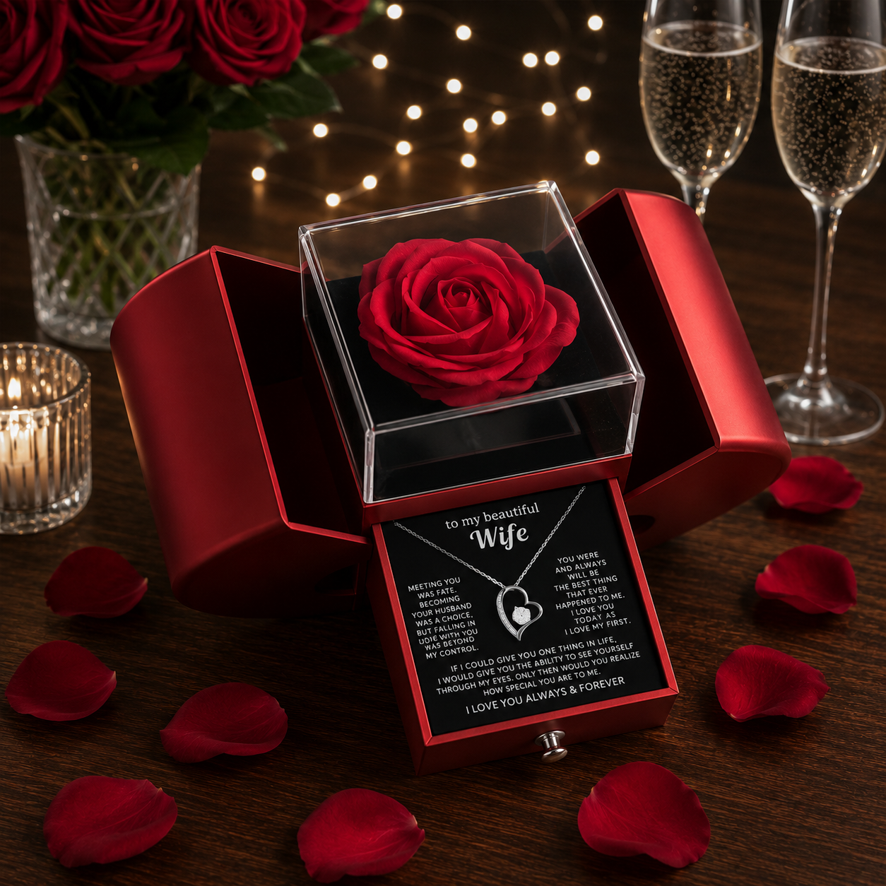 To My Beautiful Wife - I Love You Forever - [Forever Rose Box]