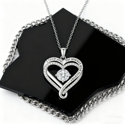 "To My Wife" Forever & Always Heart Necklace