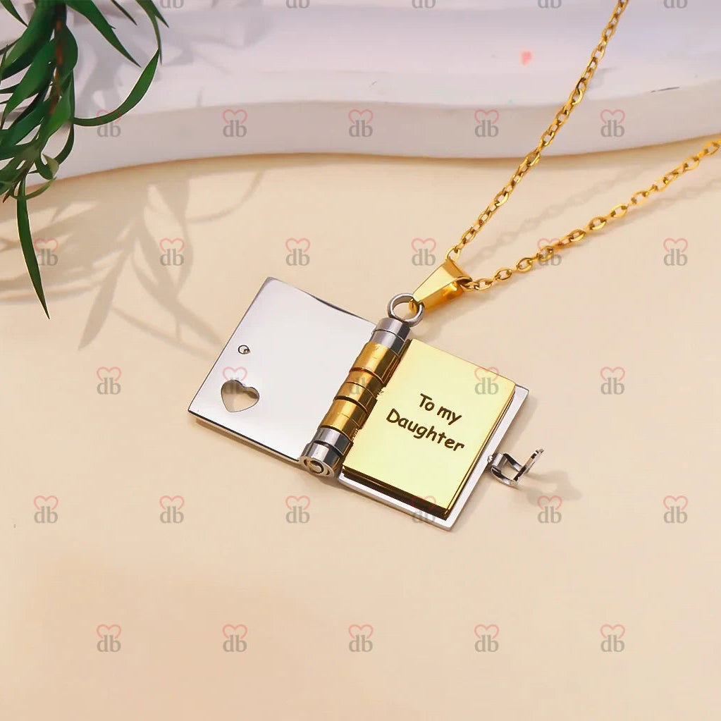 For Daughter - I'm Always With You Book Necklace