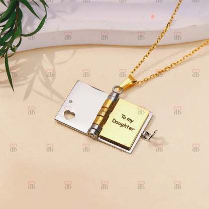 For Daughter - I'm Always With You Book Necklace
