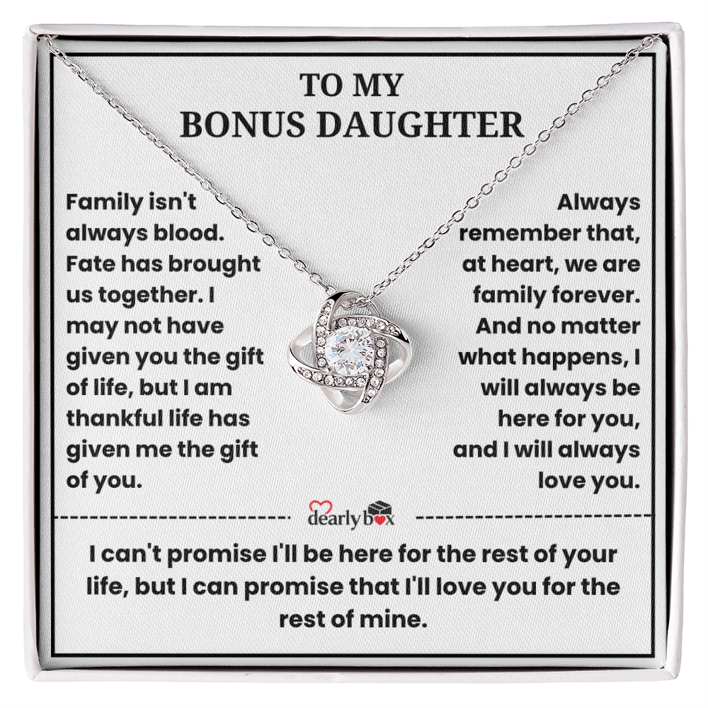 To My Bonus Daughter - "My Family Forever" Necklace